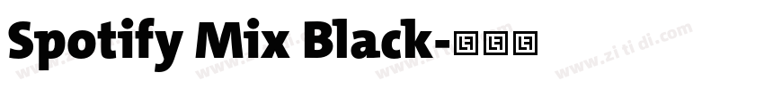 Spotify Mix Black字体转换